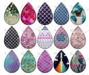 Handmade Teardrop Photo Glass Cabochons pattern geometric 933