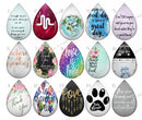 Handmade Teardrop Photo Glass Cabochons pattern geometric 949