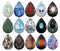 Handmade Teardrop Photo Glass Cabochons pattern geometric 960