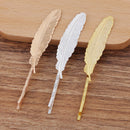 20pcs Feather, leaves Bobby Pins Leaves Flower Filigree Pad, Flower Hair Findings, Hair Accessories