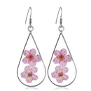 Handmade resin dried flower earrings