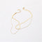 Double layered necklace, Ken bean of the same style, golden wide flat necklace stainless steel vacuum electroplating chain all-match non-fading