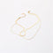 Double layered necklace, Ken bean of the same style, golden wide flat necklace stainless steel vacuum electroplating chain all-match non-fading