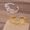 5pcs bracelet blanks 20mm Bracelet Settings Bezel Bangle Bracelet Bases