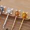 20pcs brass plating  Bobby Pins Leaves Flower Filigree Pad, Flower Hair Findings, Hair Accessories