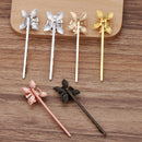 20pcs brass plating  Bobby Pins Leaves Flower Filigree Pad, Flower Hair Findings, Hair Accessories