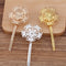 20pcs Bobby Pins Leaves Flower Filigree Pad, Flower Hair Findings, Hair Accessories