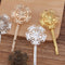 20pcs Bobby Pins Leaves Flower Filigree Pad, Flower Hair Findings, Hair Accessories