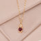 Ruby pendant necklace stainless steel vacuum electroplating chain all-match non-fading