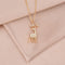 Diamond Fawn Pendant Necklace, stainless steel vacuum electroplating chain all-match non-fading