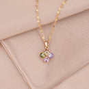 Four-leaf clover Pendant Necklace, stainless steel vacuum electroplating chain all-match non-fading