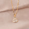 Diamond skirt pendant Necklace, stainless steel vacuum electroplating chain all-match non-fading