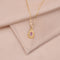 Diamond Teardrop Pendant Necklace, stainless steel vacuum electroplating chain all-match non-fading