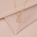 Petals, flower Pendant Necklace, stainless steel vacuum electroplating chain all-match non-fading