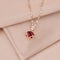 Ruby Fox Pendant Necklace , stainless steel vacuum electroplating chain all-match non-fading