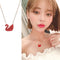 Inlaid zircon Swan necklace ,stainless steel vacuum electroplating chain all-match non-fading