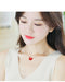 Inlaid zircon Swan necklace ,stainless steel vacuum electroplating chain all-match non-fading