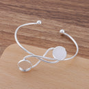 5pcs bracelet blanks 12mm Bracelet Settings Bezel Bangle Bracelet Bases