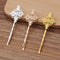 20pcs Bobby Pins Leaves Flower Filigree Pad, Flower Hair Findings, Hair Accessories