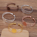 5pcs Brass bracelet 18mm plane blanks, Bracelet Settings Bezel Bangle Bracelet Bases