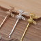 20pcs Bow Bobby Pins Leaves Flower Filigree Pad, Flower Hair Findings, Hair Accessories