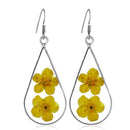 Handmade resin dried flower earrings