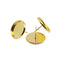 20pcs Brass Earring Posts With Round Pad 8mm-20mm Earwires Bezel Earring Blank Base Settings trays