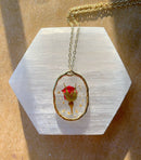 1pcs Handmade pressed flower pendant necklace jewelry