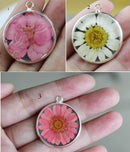 2pcs 30mm Handmade resin flower Pendant Charm, flower pendant pendant necklace