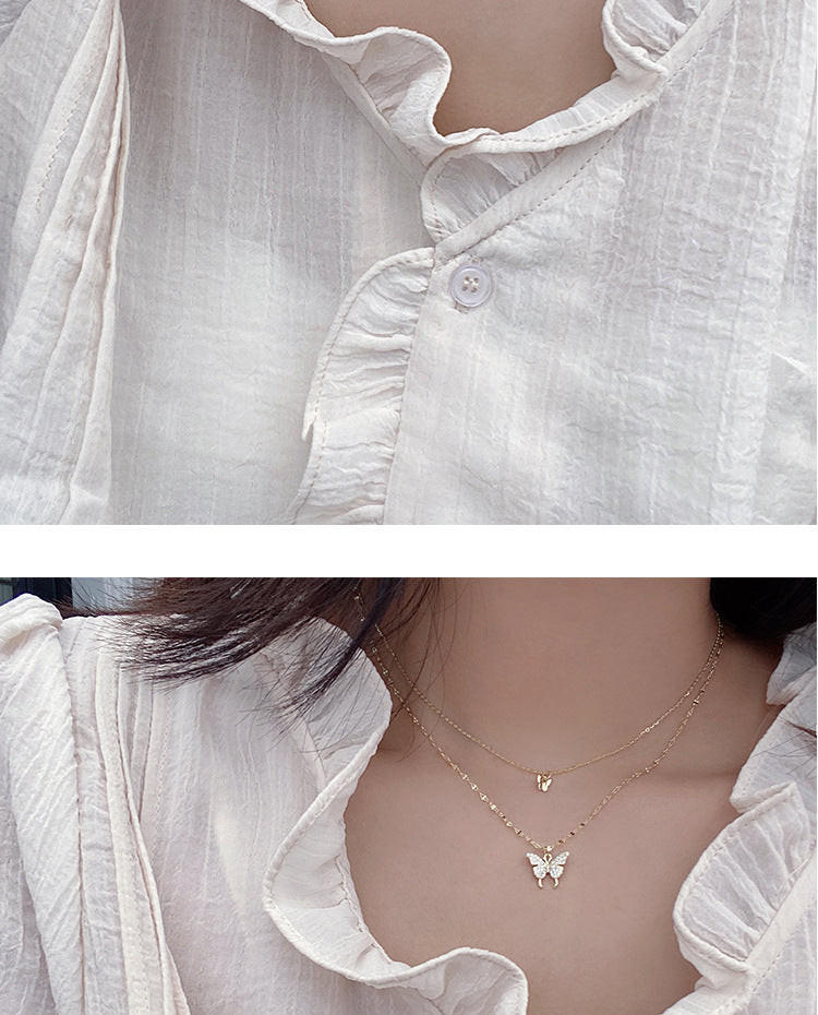 Butterfly pendant necklace