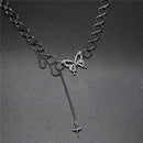 Butterfly pendant necklace stainless steel vacuum electroplating chain all-match non-fading