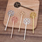 20pcs Bobby Pins Leaves Flower Filigree Pad, Flower Hair Findings,Hair Accessories