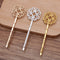 20pcs Bobby Pins Leaves Flower Filigree Pad, Flower Hair Findings,Hair Accessories