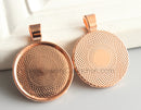 10pieces Rose gold alloy Pendant Bezel, Pendant blank Settings 25mm Pendant base trays