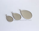 20pcs Stainless Steel Teardrop 10x4mm/13x18mm/ 18x25mm Bezel,Cabochon Settings,Glass Bezel Blanks