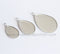 20pcs Stainless Steel Teardrop 10x4mm/13x18mm/ 18x25mm Bezel,Cabochon Settings,Glass Bezel Blanks