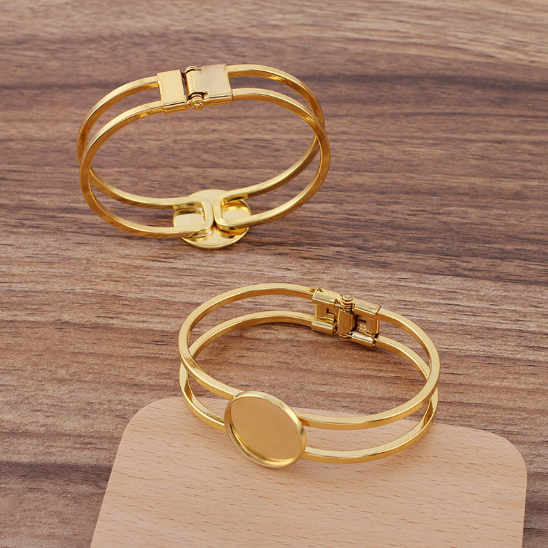 5pcs Brass platings 20mm 25mm bracelet blanks,Bracelet Settings Bezel Bangle Bracelet Bases