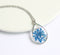 1pcs Handmade Teardrop real Blue flower pressed flower pendant jewelry