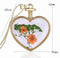 1pcs Pressed Flower Pendant Necklace - Heart-shaped gold frame