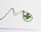 1pcs Handmade Teardrop real Clover pressed flower pendant jewelry