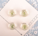 10pcs 12mm glass Pressed flower Pendant, Real Flower Glass Ball Charm Pendant