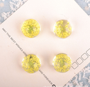 10pcs 12mm glass Pressed flower Pendant, Real Flower Glass Ball Charm Pendant