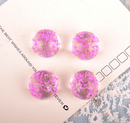 10pcs 12mm glass Pressed flower Pendant, Real Flower Glass Ball Charm Pendant