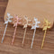 20pcs Bobby Pins Leaves Flower Filigree Pad, Flower Hair Findings, Hair Accessories