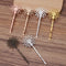 20pcs Bobby Pins Leaves Flower Filigree Pad, Flower Hair Findings, Hair Accessories