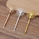 20pcs Bobby Pins Leaves Flower Filigree Pad, Flower Hair Findings, Hair Accessories