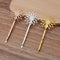 20pcs Bobby Pins Leaves Flower Filigree Pad, Flower Hair Findings, Hair Accessories