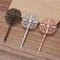 20pcs Bobby Pins Flower Filigree Pad, Flower Hair Findings, Hair Accessories