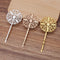 20pcs Bobby Pins Flower Filigree Pad, Flower Hair Findings, Hair Accessories