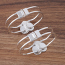 5pcs heart 25mm bracelet blanks, Bracelet Settings Bezel Bangle Bracelet Bases